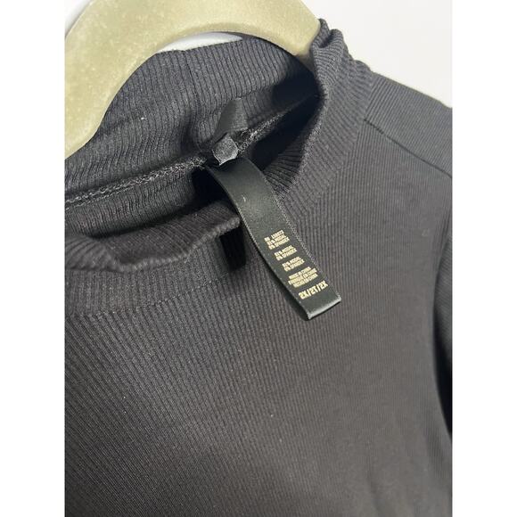 SKIMS Soft Lounge Turtleneck Long Sleeve Minidress Size 2X Black Mock Neck Dress - Picture 7 of 8